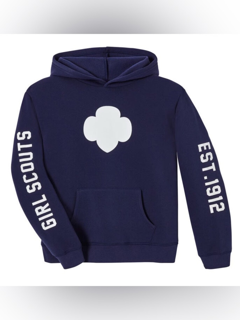Girl Scouts Navy Blue 1912 Trefoil Youth Hoodie 10/12